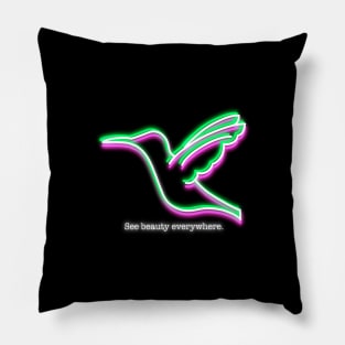 Neon - Hummingbird Pillow