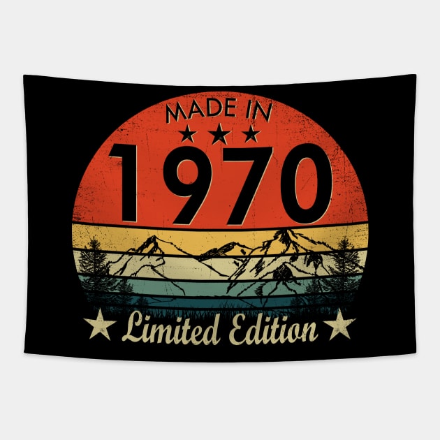 Made in 1970 Limited Edition Vintage Birthday Gift Tapestry by Tuyetle