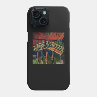 santa barbara art museum paintings the old bridge by Max Pechstein Phone Case