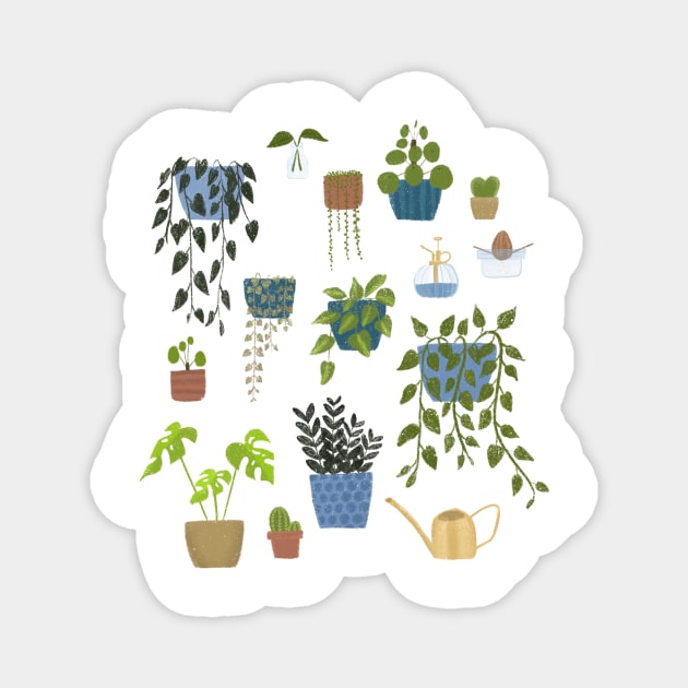 Houseplant Multipack Magnet by ally1021