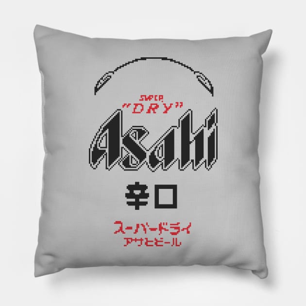 Asahi Super "DRY" 16Bits [Asahi] Pillow by Tad