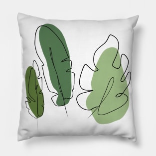 Tropical leaves Pillow