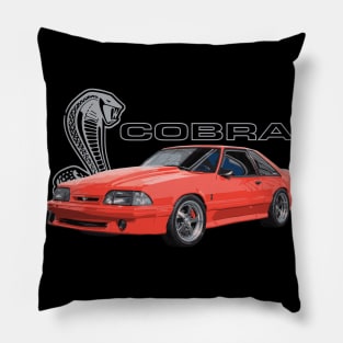 93 Mustang GT 5.0L V8 Fox Body Cobra SVT Red Supercharged USA Pillow