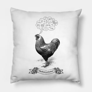 Mathemachicken Funny Math Chicken Pun Pillow