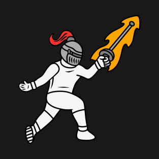 Cute cartoon knight fencing T-Shirt