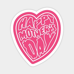 Happy Mother's Day Heart #1 Psychedelic Rock Art Nouveau Type Art Magnet