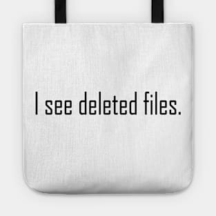 I see deleted files. Tote