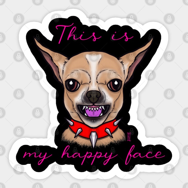 El Paso Chihuahuas Cute Chihuahua Angry Sticker by Artistshot