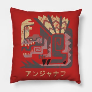 Monster Hunter World Anjanath Kanji Icon Pillow