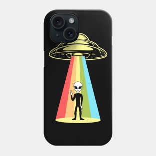 Alien Grey Rainbow Abduction Phone Case