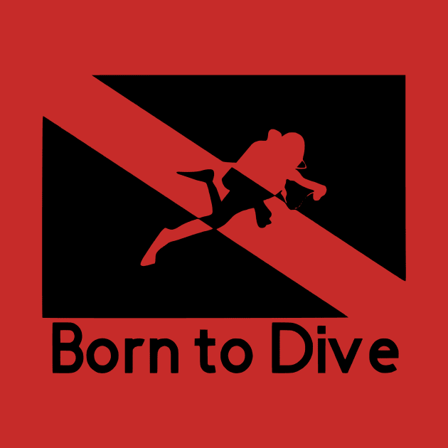 Born To Dive Padi Flag by Coco Traveler 