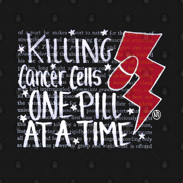 Killing Cancer - white design w/red by Polkadotdreamer