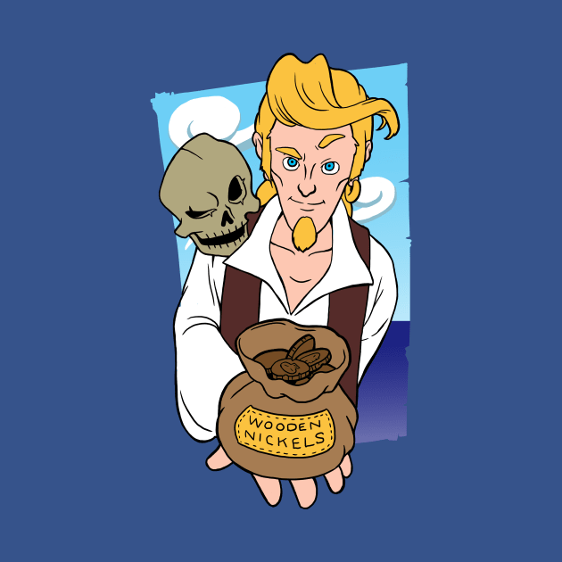 Guybrush and Murray by spookyruthy