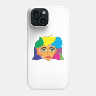 Girl Line Art T-Shirts Phone Case