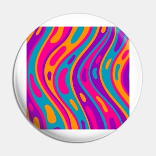 Psychedelic Colorful Pattern Pin