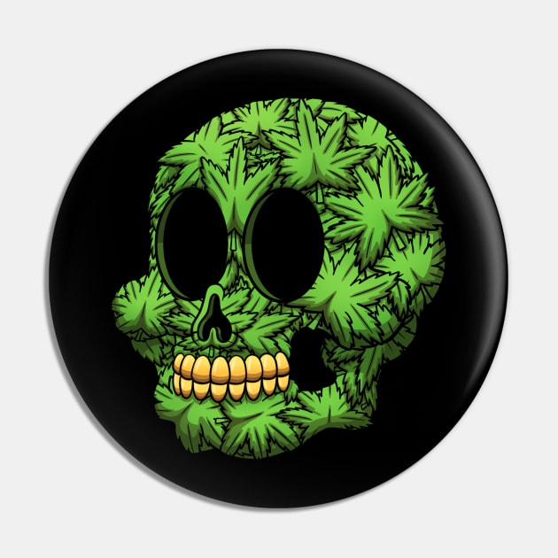 Weed Skull Pin by TheMaskedTooner