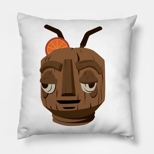 Easy Living Tiki Mug Pillow by Dizwire