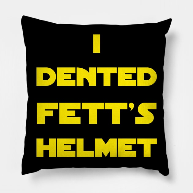 I Dented Fett's Helmet Pillow by Evarcha