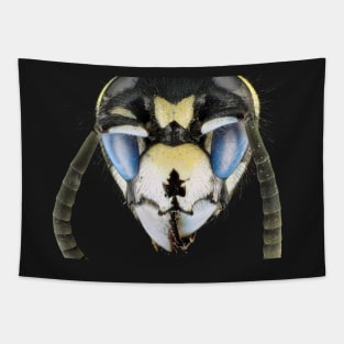 Wasp head in ultraviolet light Tapestry