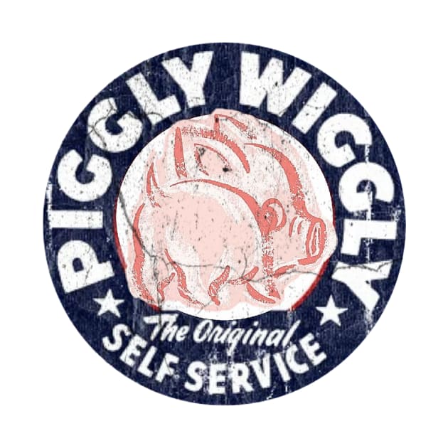 piggly wiggly vintage blue design by valentinewords