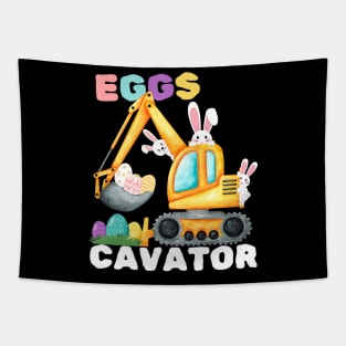 Easter Eggs Cavator Excavator Tapestry