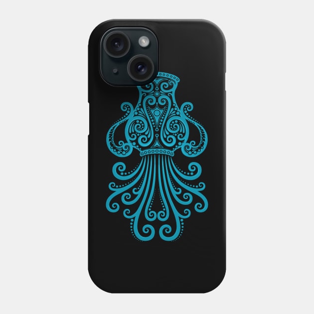 Blue Aquarius Zodiac Sign Phone Case by jeffbartels