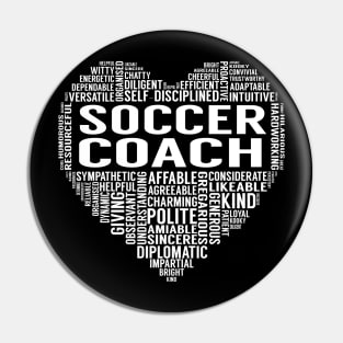 Soccer Coach Heart Pin