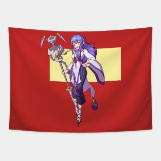 Purple Haired Girl Tapestry