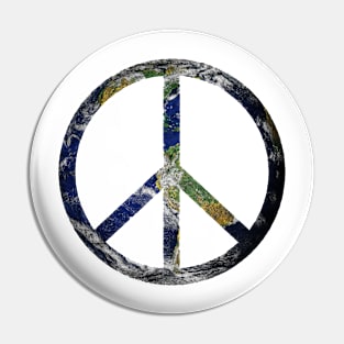 Planet Earth Day Peace Sign for Earth and Peace Lover Present Pin