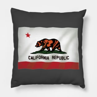 California Republic State Flag Bear Pillow