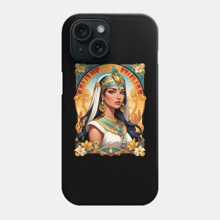 Cleopatra Queen of Egypt retro vintage floral design Phone Case