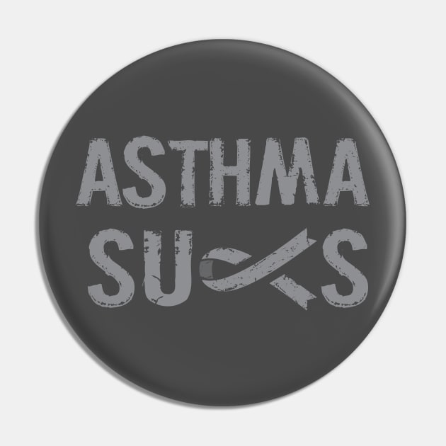 Asthma Sucks Pin by CorneaDesigns