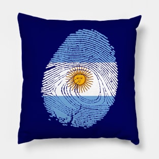 Flag of antigua barbuda in fingerprint Pillow