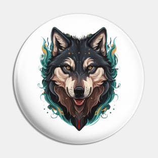 Black Wolf Pin