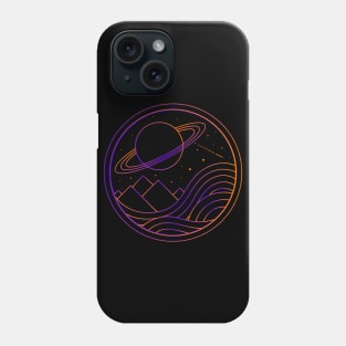 Geometric Landscape Space V4 Phone Case