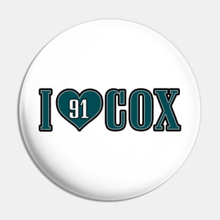 I Heart Cox - White Pin