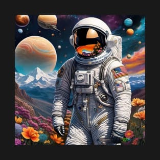 Trippy Astronaut Dreamscape – Cosmic Odyssey 4 T-Shirt