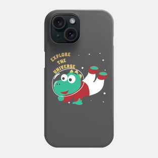 Cute dinosaur astronaut. Phone Case