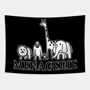 Cute Zoo Animals Menagerie Tapestry