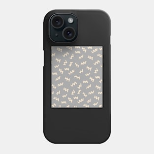 Gray  Abstract Mudcloth Lines Pattern Phone Case