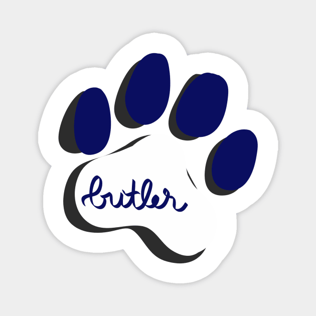 Butler Bulldogs Paw Print Magnet by turbo-swift