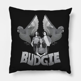 Budgie (Black and White) Pillow