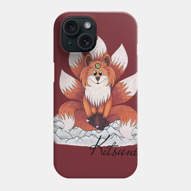 Cute Cryptid - Kitsune Phone Case by TJWArtisticCreations