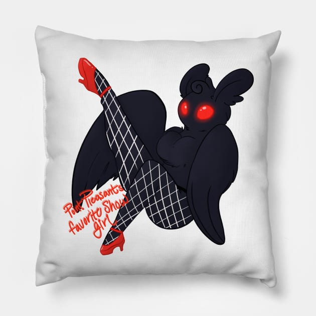 Pin-Up Mothman Pillow by Bluejayluvsall