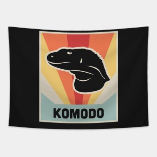 KOMODO Dragon - Vintage 70s Style Poster Tapestry