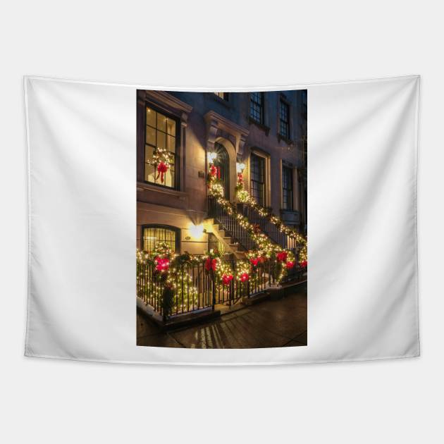 Upper East Side Chistmas Tapestry by igjustin