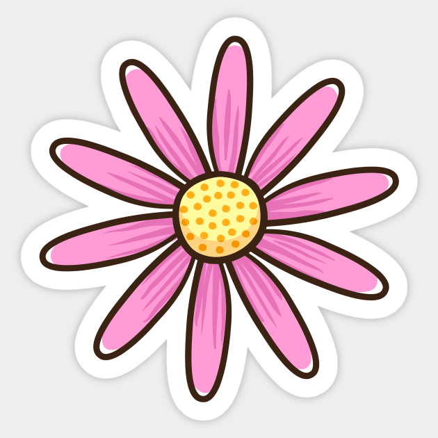 Pink Daisy Aesthetic Sticker