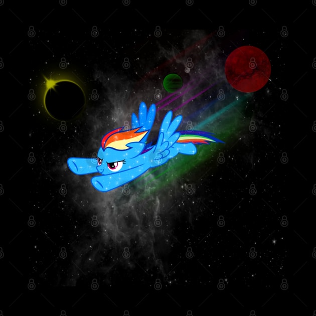 Rainbow Dash in Space by Snowed In