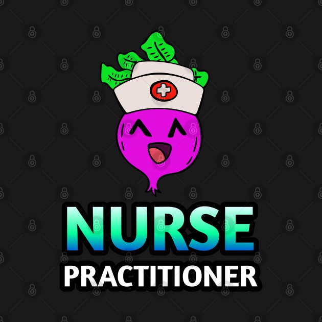 Nurse Practitioner - Kawaii Beets - Cute Veggies - Graphic Vector Clipart by MaystarUniverse