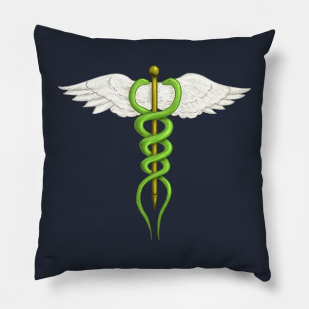 Caduceus Pillow by Kristal Stittle